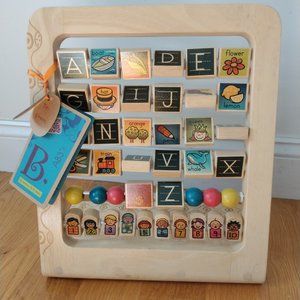 B.Toys AB3's Wooden Abacus - Baby / Toddler Interactive Learning Toy